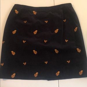 Brooks brothers embroidered skirt